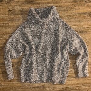 Oversized Gray Turtleneck Sweater